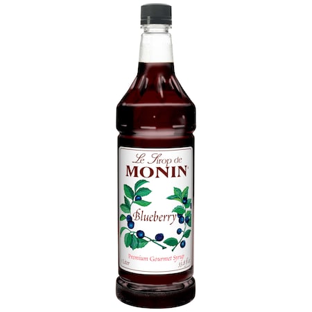 MONIN Monin Blueberry Syrup 1 Liter Bottle, PK4 M-FR008F